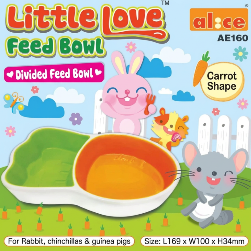 Alice® Little Love™ Feed Bowl (Carrot-shaped / For Rabbits)