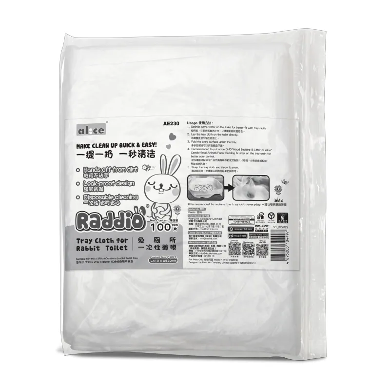 Alice® Raddio®Tray Cloth for Rabbit Toilet - 100pcs