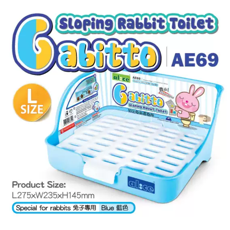 Alice "Gabitto" Sloping Rabbit Toilet (L) - Blue
