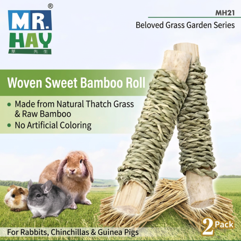 Mr. Hay Hay Toy : Gnawing Bamboo Hay Stick